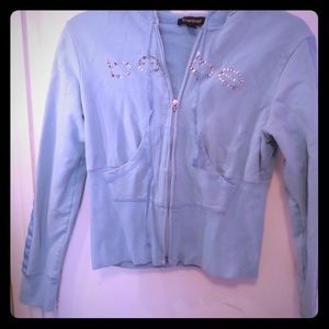 Light blue bebe zip up jacket